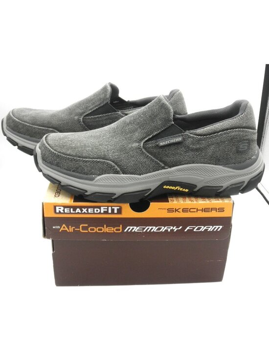 Skechers Other - Skechers Men's Relaxed Fit Respected Fallston Charcoal Loafers Sz:8.5 #204387
